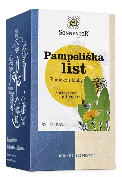 Bio čaj pampeliška list porcovaný 21,6g Sonnentor 